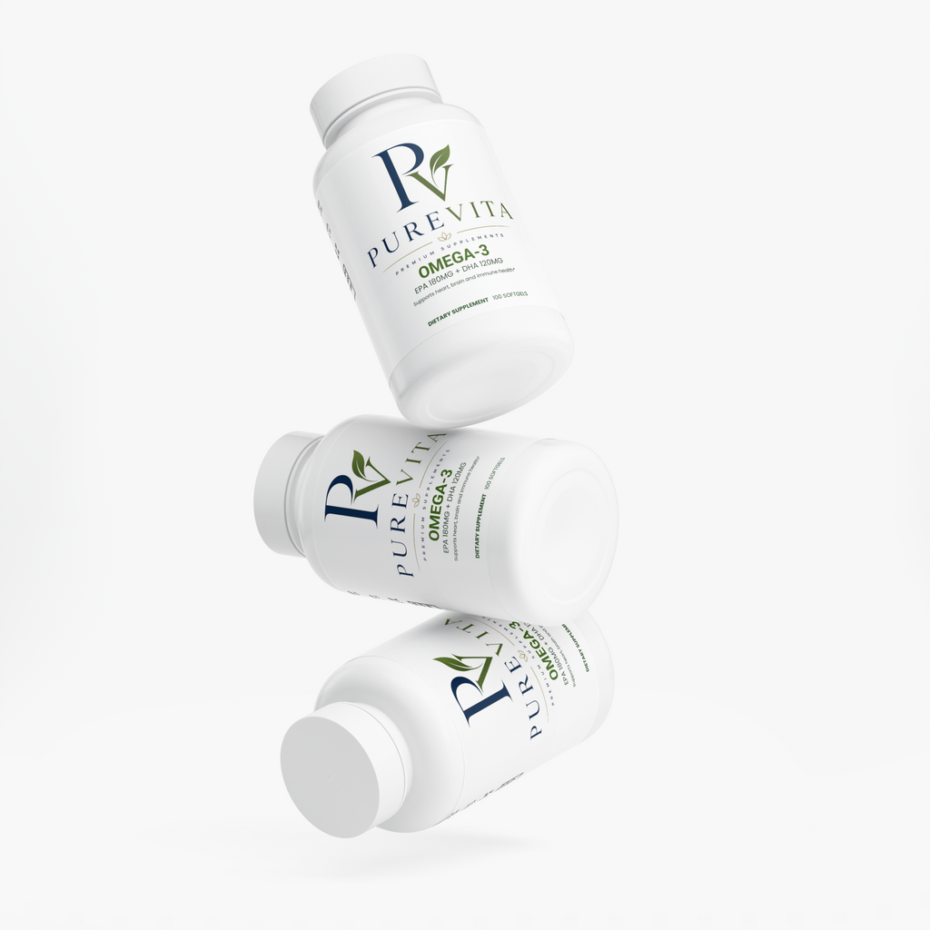 PUREVITA Omega-3 Fish Oil - EPA 180mg + DHA 120mg